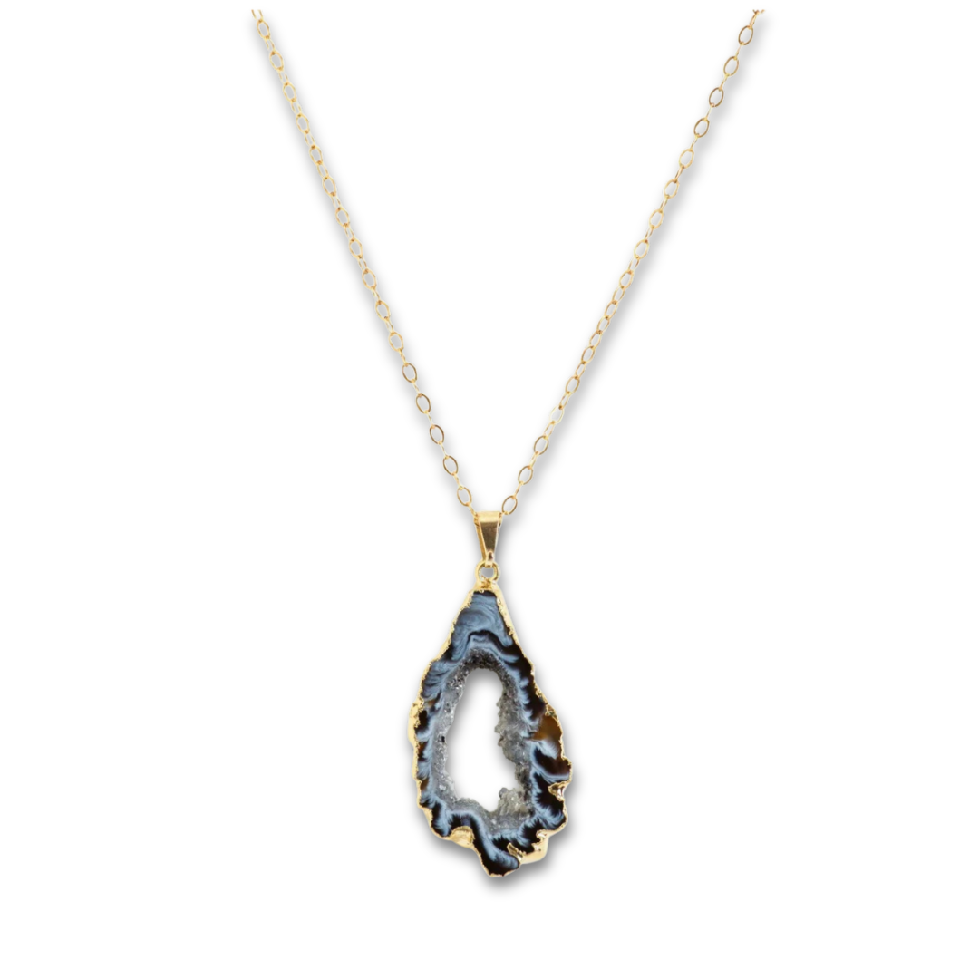 Natural Crystal Geode Necklace