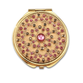 Pink & Gold Jeweled Compact Mirror